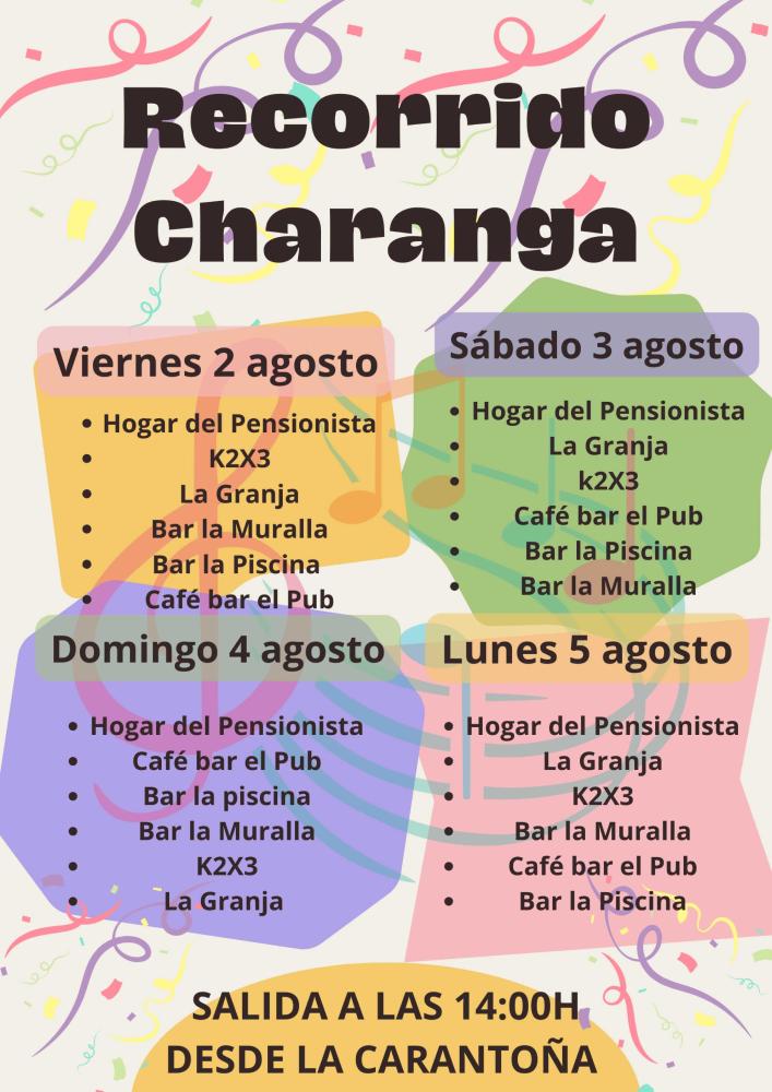 Imagen Recorrido de la Charanga en los días de Toros