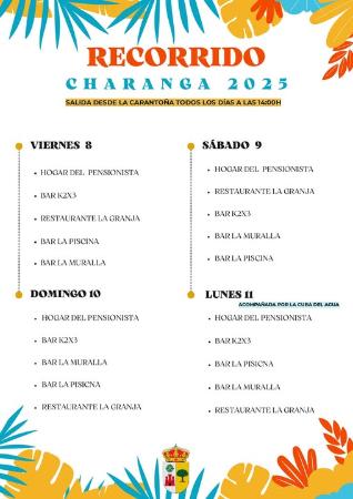 Imagen Recorrido de la charanga días 8, 9, 10 y 11 de Agosto