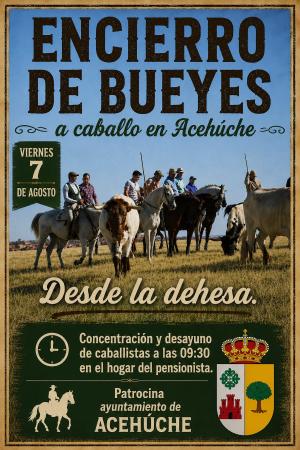 Imagen 7 de Agosto - Encierro de bueyes a caballo